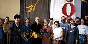 Sr. Jan and Sr. Angeline were presented with flowers